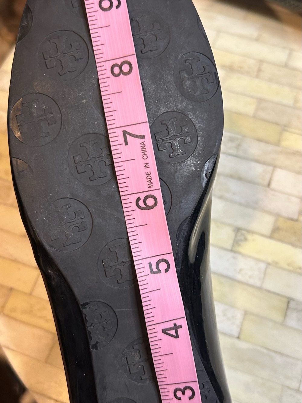 Tory Burch Reva black patent leather ballet flats size 7.5 - Picture 6 of 6